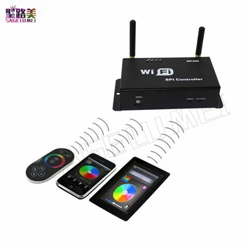 

best price 1 pcs WiFi 300 LPD6803 WS2811 WS2801 5050SMD LED Strip RGB Controller Touchable Screen Remote LED WiFi SPI Controller