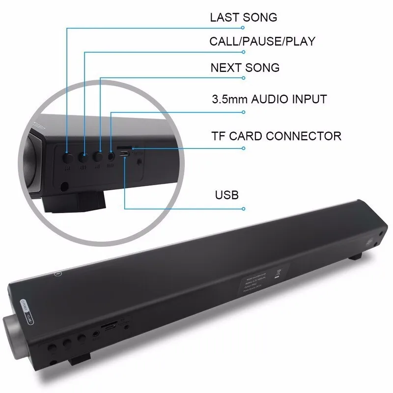 S08 беспроводной мини Bluetooth динамик портативный Встроенный микрофонный сабвуфер Поддержка bluetooth TF карта Handsfree пыленепроницаемый динамик