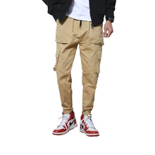 Дизайн, повседневные мужские брюки, хлопковые брюки, прямые брюки, модные однотонные брюки цвета хаки, черные брюки для мужчин размера плюс M-3XL