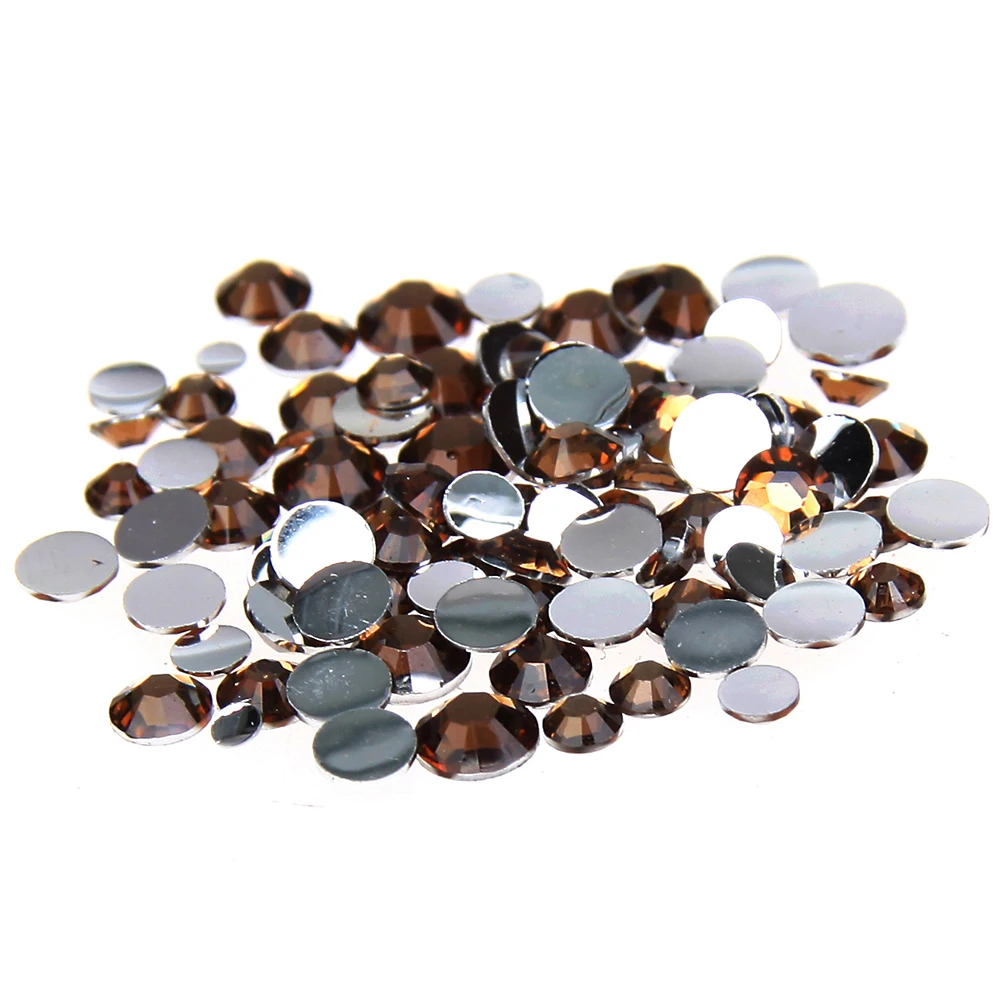 

1000pcs 2-5mm And Mixed Sizes Coffee Resin Rhinestones For Nails Non Hotfix 3D Nail Art DIY Design Glitter Decorations