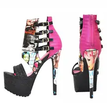 Sexy Mixed Colors Women Ankle Boots Peep Toe High Platform Cut-out Buckle Strap Thigh High Belted Boots Gladiator Summer Shoes Sexy Mixed Colors Women Ankle Boots Peep Toe High Platform Cut-out Buckle Strap Thigh High Belted Boots Gladiator Summer Shoes