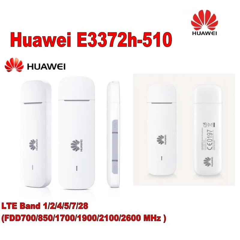 Лот 100 шт. разблокирована Huawei e3372h-510 LTE/4 г 150 Мбит/с USB Dongle