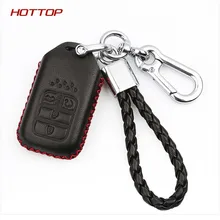 Couro genuíno Tampa Da Chave Do Carro Remoto Caso Protetor Titular Fob para Honda Civic 2017 Cidade Odyssey CRV 2017 10th