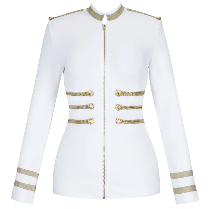 price reduction  Ocstrade Women Jackets Spring Autumn Coat 2019 Party High Quality White Plus Size Elegant Long Slee