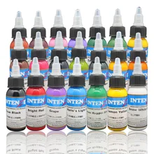 Tattoo New Design 21 Basic Colors Tattoo Ink Set Pigment Kit 1oz Professional Tattoo Supply For Tattoo Color Beauty Art Supplies import 3 bottled black color set tattoo pigments tattoo ink supplies
