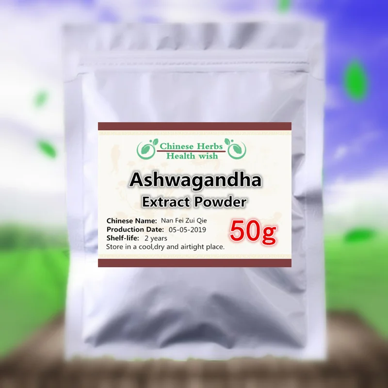 

50-1000g,Relieving Stress and Promoting Sleep,GMP Ashwagandha Extract Powder,Withania somnifera,Nan Fei Zui Qie,Indian Ginseng