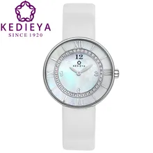KEDIEYA Watch Brand Genuine Leather Double Layer Roma Style Pearl Dail 36 Zircons Diamond Waterproof Quartz Watch Gifts Woman