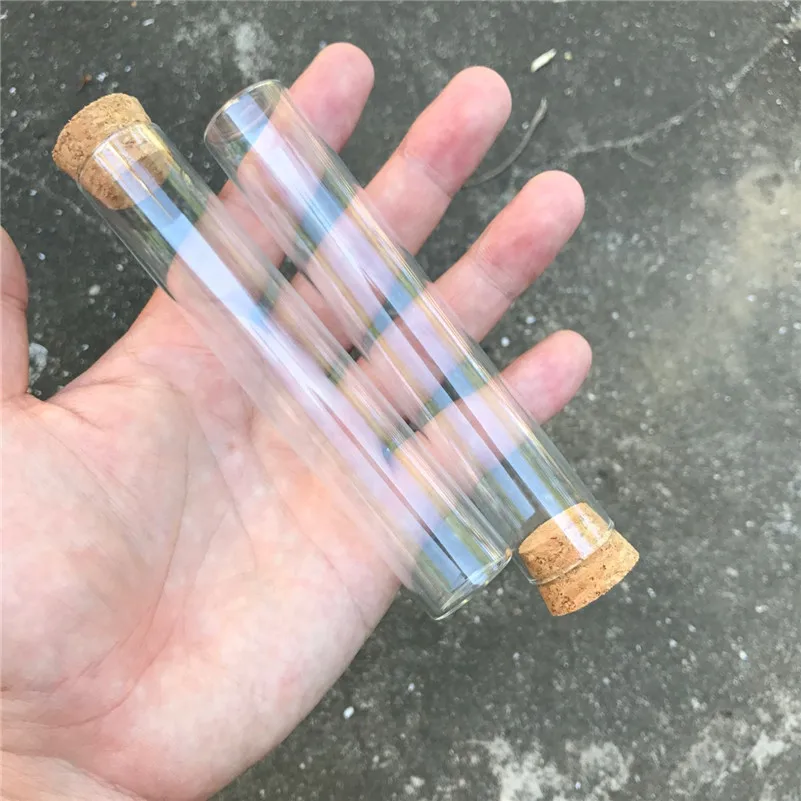 30ml Empty Glass Transparent Clear Bottles With Cork Stopper Vials Jars Storage Gift Wedding Bottles Jars 50pcs/lot