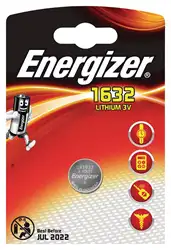 Pilas de boton Energizer акумуляторная батарея оригинал, с зарядным устройством, CR1632 3 V в блистерной упаковке 10X Unidades