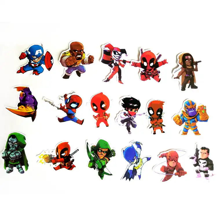 50Pcs Marvel The Avengers Cartoon Sticker Waterproof For Laptop Moto