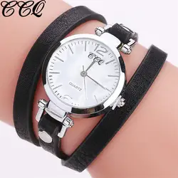 Новые Модные Роскошные кожаный браслет часы женские кварцевые часы Повседневное Для женщин Наручные Часы Relogio Feminino Лидер продаж