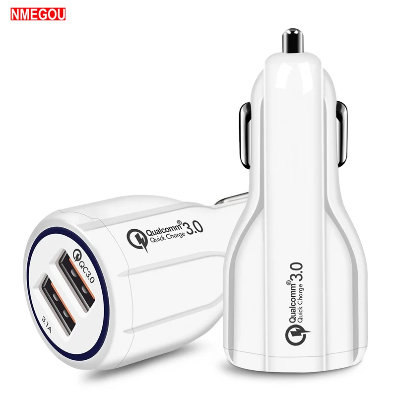 Быстрая зарядка 3 0 Зарядное устройство QC 5V 9V 12V 36W 3.1A Dual USB Автомобильное зарядное