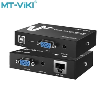 

MT-Viki VGA Video Audio Extender 50m Repeater over UTP Single RJ45 CAT 5e CAT 6 LAN Cable With power HD1920*1080P MT-50T