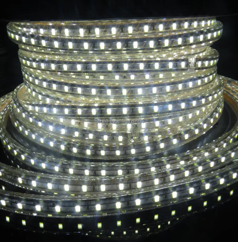 Двухрядная СВЕТОДИОДНАЯ лента SMD 5630 110 В 120 светодисветодиодный s/m белая/теплая