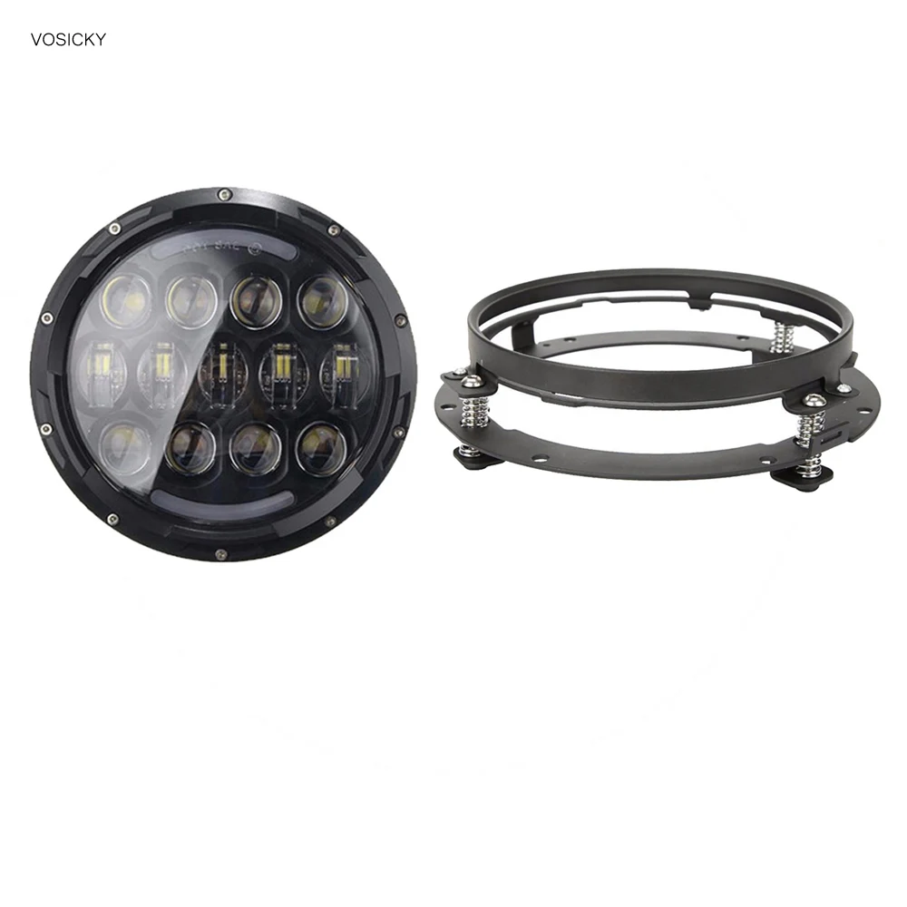75 Вт 7 дюймов LED фары DRL фары Daymaker Привет/низкий Луч с 7-дюймовый Кронштейн фары мотоцикла для Harley Дэвидсон ДУТ, ДУТ 75 Вт 7 дюймов LED фары DRL фары Daymaker Привет/низкий Луч с 7-дюймовый Кронштейн фары мотоцикла для Harley Дэвидсон ДУТ, ДУТ