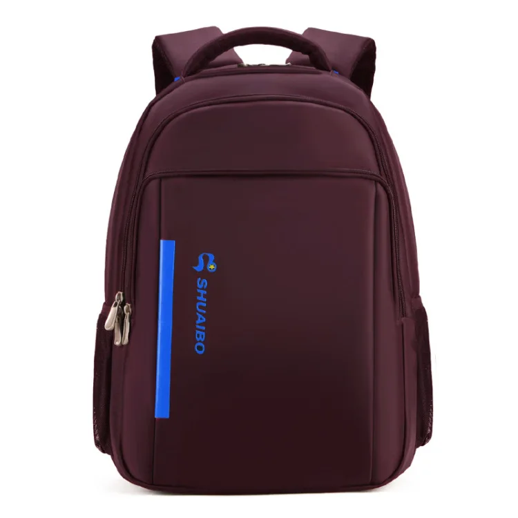 Новые водонепроницаемые многофункциональные школьные рюкзаки для ноутбука для подростков мальчиков средней школы, Студенческая школьная сумка большой емкости - Цвет: Фиолетовый