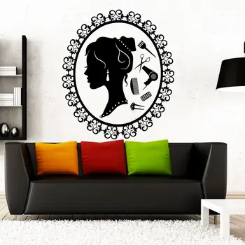 

Vinyl Wall Decals Girl Decal Hairdressing Beauty Spa Hair Salon Decor Art