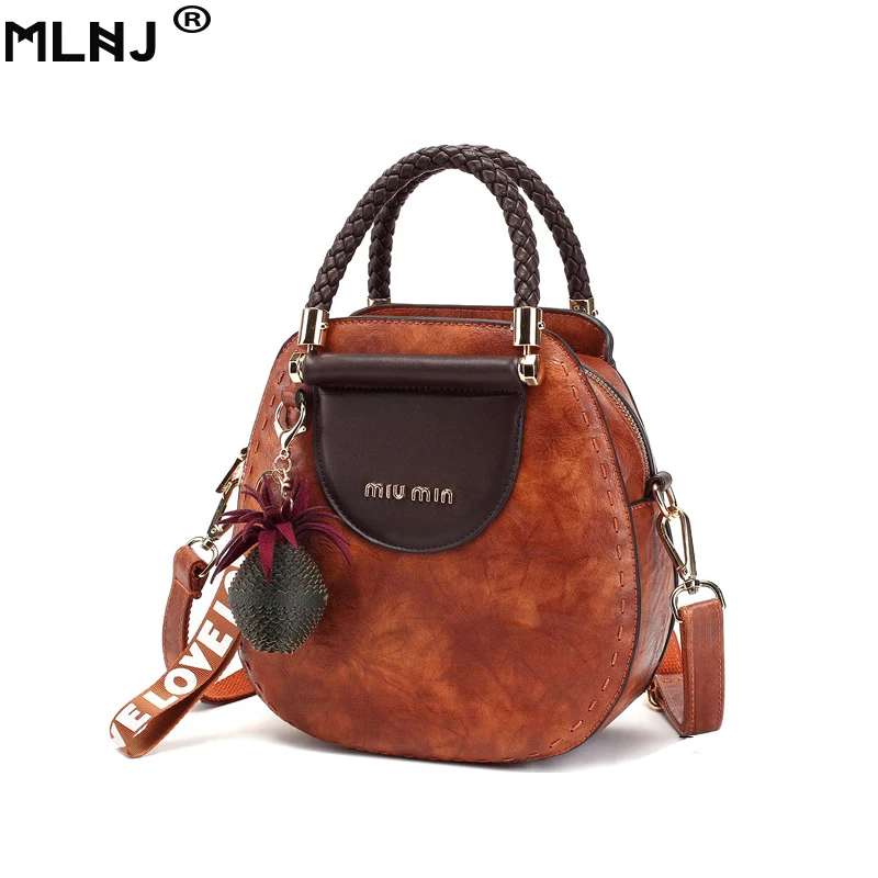 

2019 High Quality brand leather bag Circular Shoulder Bags Woman Famous Brand Luxury Handbags Women Bags Designer Tote