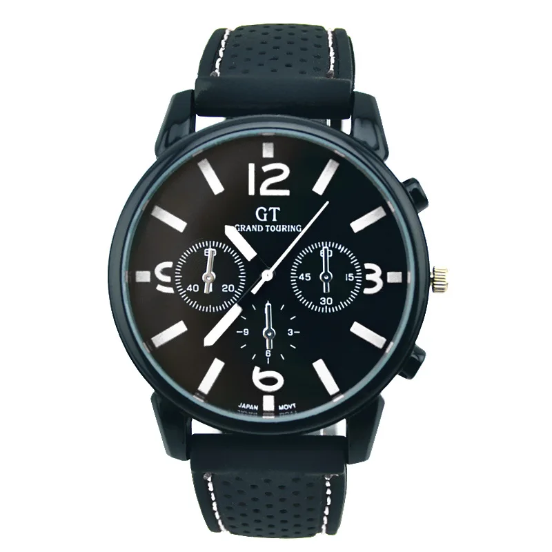 Часы наручные мужские кварцевые с силиконовым ремешком популярный бренд