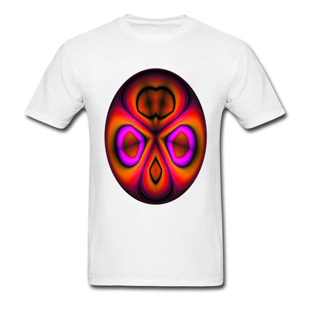 Abstract neon orange face_white