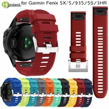 26 22 20 мм Quick Release EasyFit силиконовый ремешок для часов Ремешок для Garmin Fenix 5X5 5S Plus 3 3HR S60 D2 Mk1 Смарт-часы