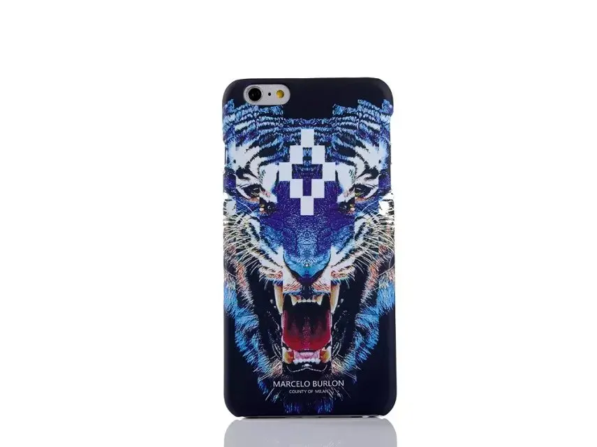 Shipley Og hold Tochi træ 2017 New For iPhone 7 Marcelo Burlon Cover Tiger Fox Skull PC Case For  iPhone 6 6S 7 Plus 5 SE Marcelo Case Back Phone Case