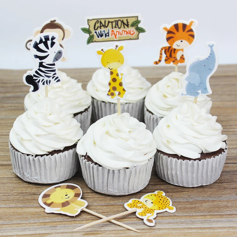 Wild Animal Party Cupcake Toppers Wild Animal Party