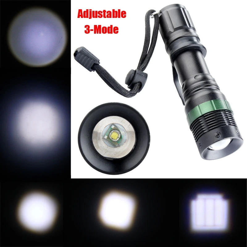 

enjoydeal Mini Q5 LED Flashlight Zoomable Ultra Bright Flashlight Waterproof Pocket Torch Focus Light Lamp for Ourdoor Lighting