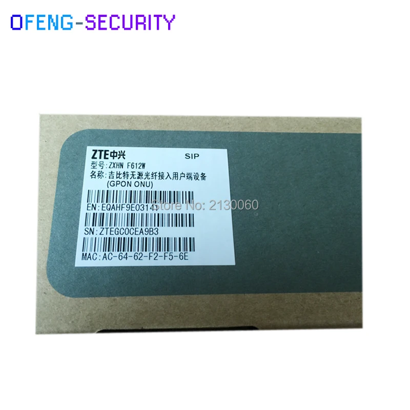 Zte GPON ONU ZXHN F612W с 2 портом FE + 1 голосовым wifi и английский интерфейс