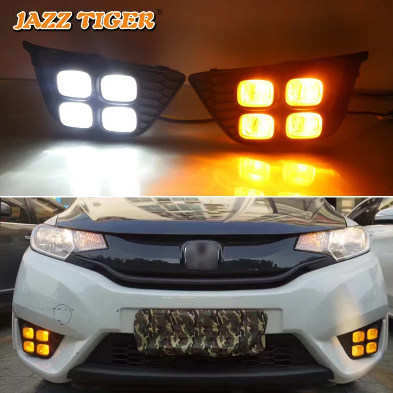 

For Honda Fit 2014 2015 2016 Jazz No-error Daytime Running Light LED DRL Fog Lamp Driving Lamp Car Styling