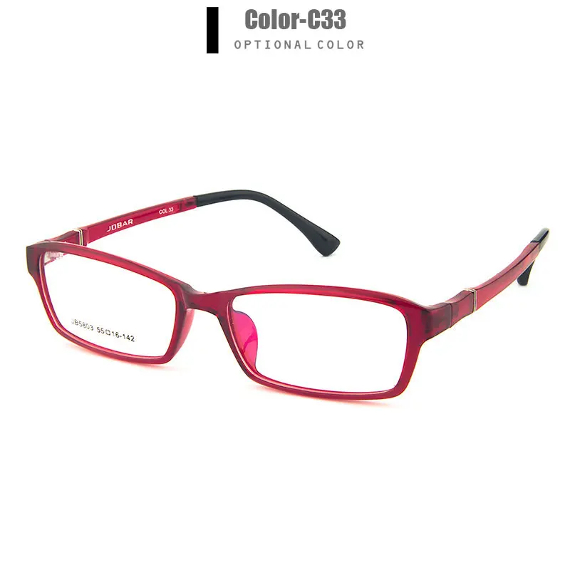 Gmei оптические прямоугольные полноободные гибкие TR90 оправы для очков для женщин и мужчин очки с 4 опциональными цветами JB5803 - Цвет оправы: C33