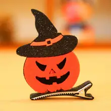 5 шт. заколки в стиле Хэллоуина креативные заколки-пряжки для волос, зажимы Милая Тыква Форма заколка для волос вечерние аксессуары для девочек детей