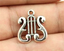 WYSIWYG 20pcs 17x16mm Musical Instruments Charms, Handmade Jewelry Accessories, DIY Jewelry Findings