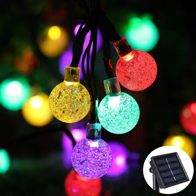 Us 21 52 Qedertek Solar Ed 30 Ball Led Fairy String Lights Outdoor Lighting Strip Decorations For Home Garden Christmas In