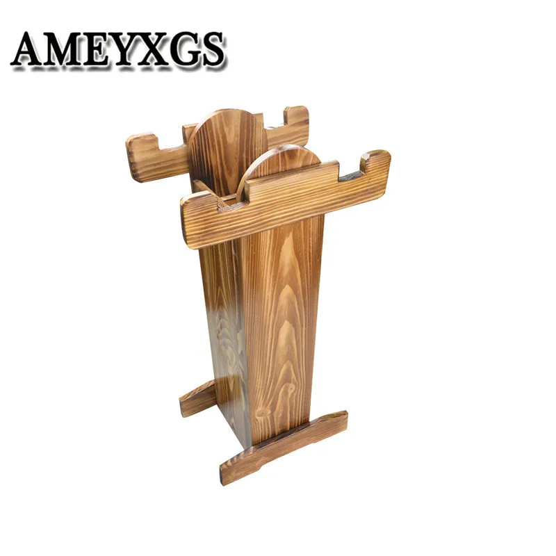 

1Pc Archery Bow Stand Wooden Arrows Holder For Recurve Compound Longbow Show Display For Outdoor Hunting Shooting Accessories