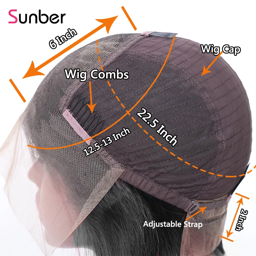 Sunber Hair Pervian глубокая волна человеческие волосы парики 12 22 дюймов предварительно