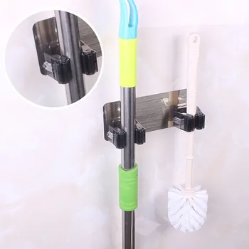 

1pcs Wall Mounted Mop Organizer Holder Brush Broom Hanger Storage Rack Kitchen Tool bathroom Hanger Clip Seamless Mop Hook#20