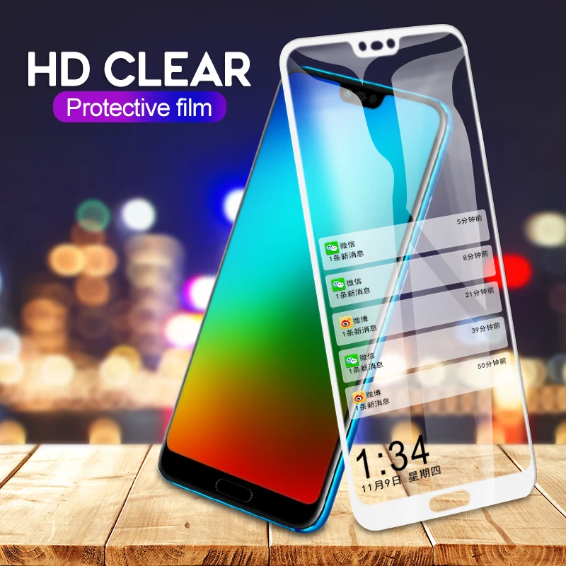 

Full Cover Glass For Huawei Honor 10 8X 8A 8C 9 9i Lite Play V10 V9 Play 6C Pro Screen Protector Case For Huawei P30 Pro