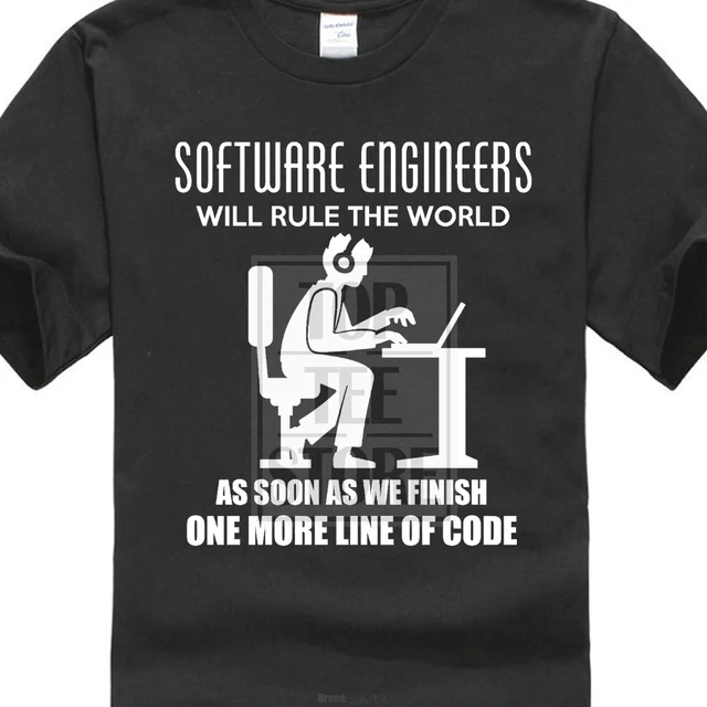 Special Offers Funny Software Engineer T Shirt Rule The World Joke Gift Computer Coding F4B