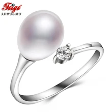 

FEIGE Wholesale Fashion Pearl Finger Rings for Women's 8-9MM White Freshwater Pearl Ring Fine Jewelry Gifts Drop Shipping Bijoux