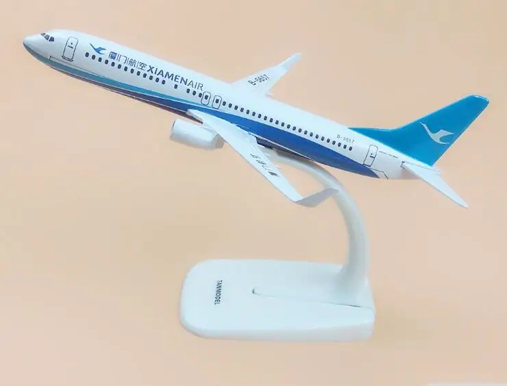 Сплав металла Китай Xiamen Air B737 авиакомпания модель самолета XiamenAir Boeing 737 модель самолета Детские Подарки 16 см