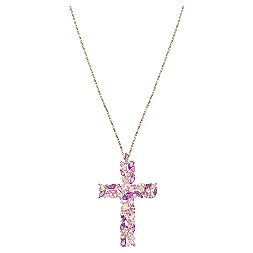 

SWA RO 2019 Winter New Pink cross necklace Original Girlfriends Letters Anniversary Fashion Gifts Jewelry Free Shipping 5430885