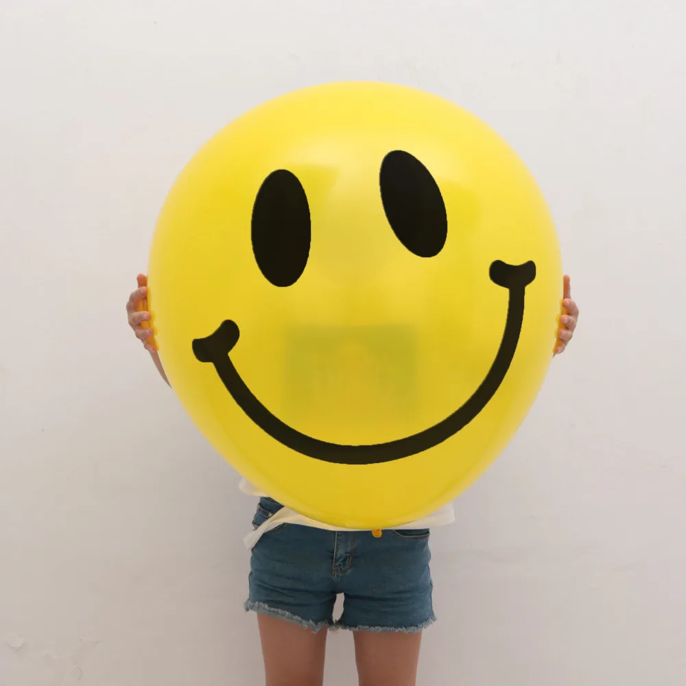 

1pcs 36inch Expression Balloons Emoji latex Balloon Baby Shower Birthday Party Emoticons Helium Globos Wedding Decor Air Balls