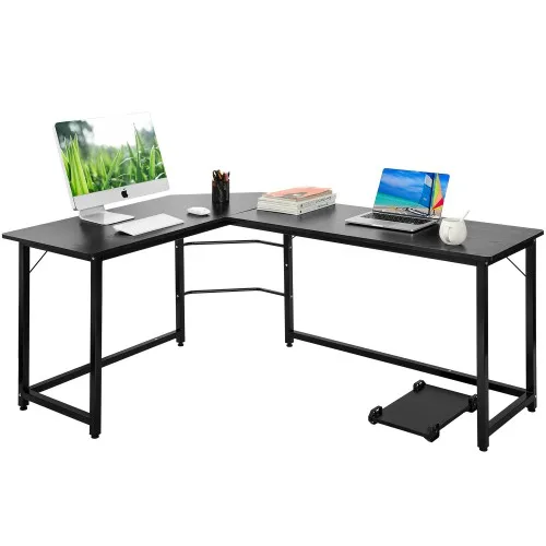 

Office L-Shaped Desk Corner Computer PC Table Laptop Desk Workstation Home Office Desk