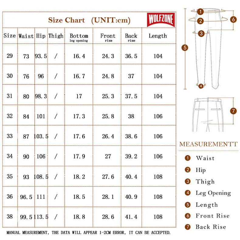 WOLF ZONE, Брендовые мужские брюки, повседневные, модные, весна и лето, классические, деловые, мужские брюки, обычные, прямые, мужские, s брюки, 29-38