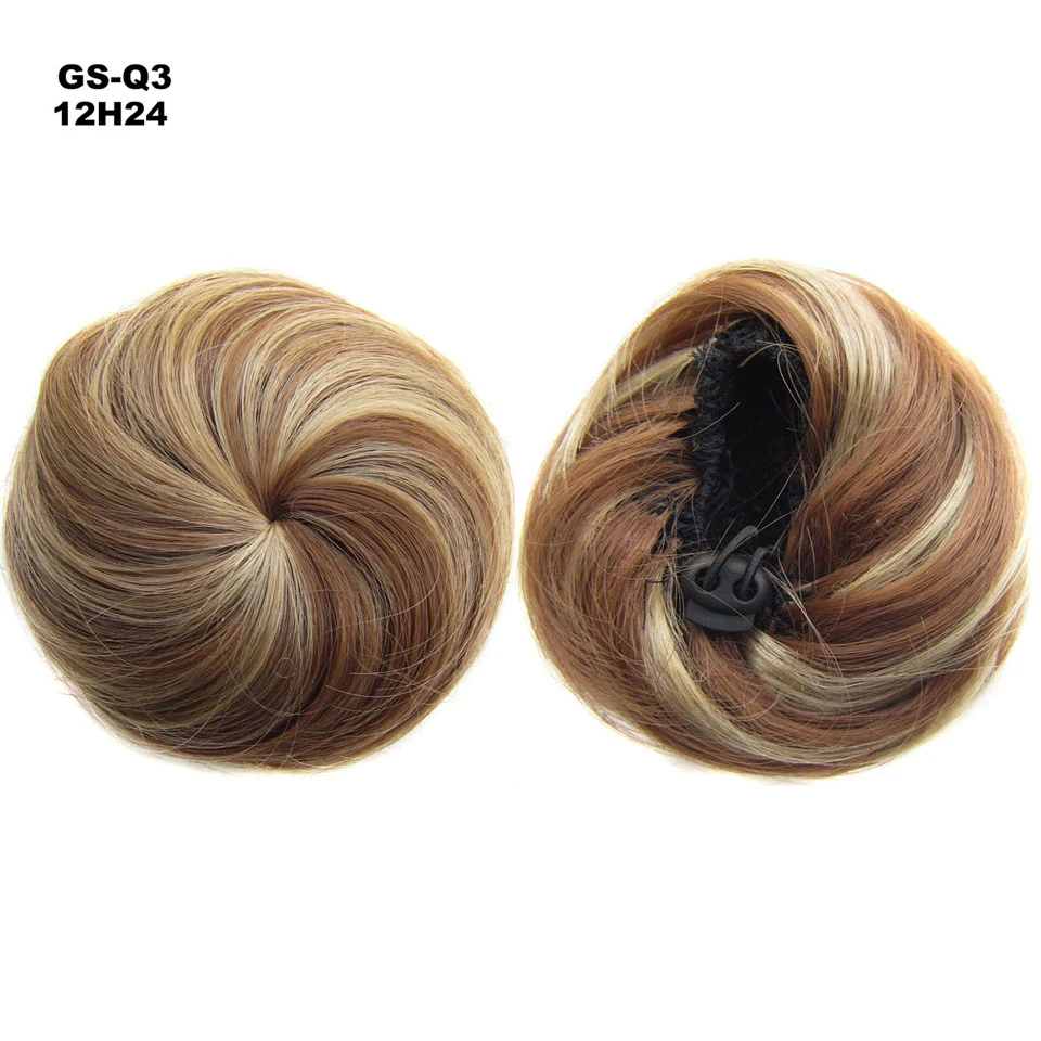 TOPREETY термостойкие синтетические волосы для наращивания 30гр кудрявые шиньоны на шнурке резинка для наращивания пончик Q3