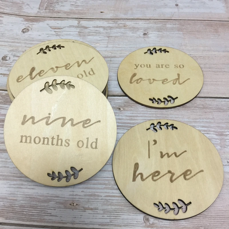 

wooden milestone discs baby milestone card unique baby shower gift 15pcs