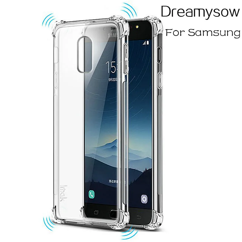 

Transparent Silicone Airbag Anti-Knock Case For Samsung C7 C9 pro J1 J2 J3 J5 J7 A3 A5 A7 NOTE4/5/8 S6 S7 edge S8 Plus C8 J7 MAX