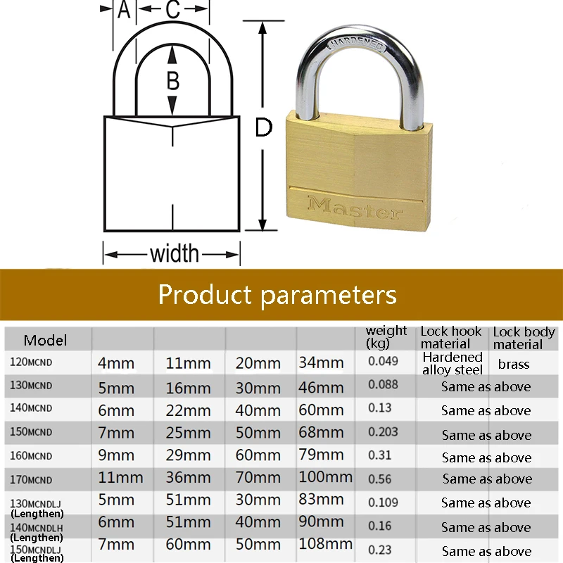 Главный замок из твердой латуни, замок для наружного использования в помещении, водонепроницаемый, рюкзаки, портфели, коробки для снастей, шкафчики и замки для хранения