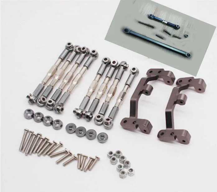 

WPL B1 B-1 B14 B-14 B24 B-24 C14 C-14 1/16 RC Car spare parts Upgrade metal front rear axle gear / ball pull rod / steering